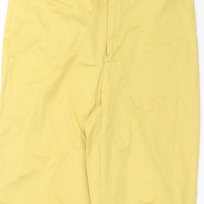 Womens UK Size 6 Gap Regular Fit Chino Yellow Trousers