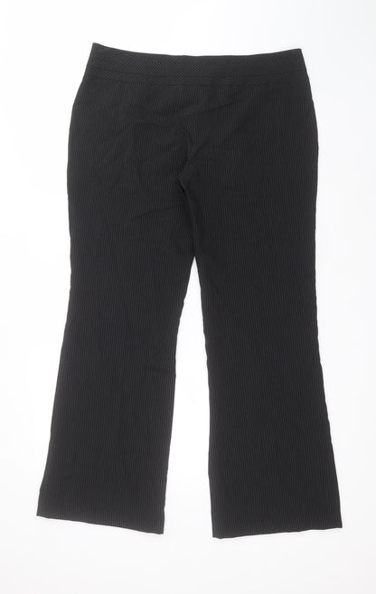 Womens UK Size 14 New Look Regular Fit Dress Pants Black Trousers