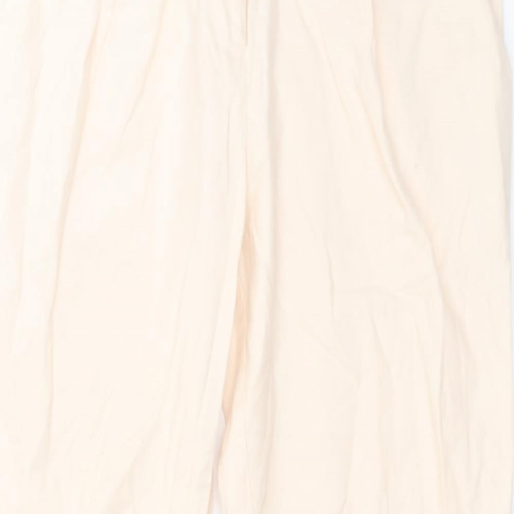 Topshop Womens Pink  Cotton Carrot Trousers Size 10 L27 in Regular