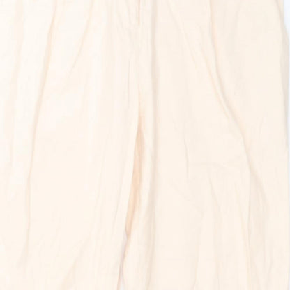 Topshop Womens Pink  Cotton Carrot Trousers Size 10 L27 in Regular