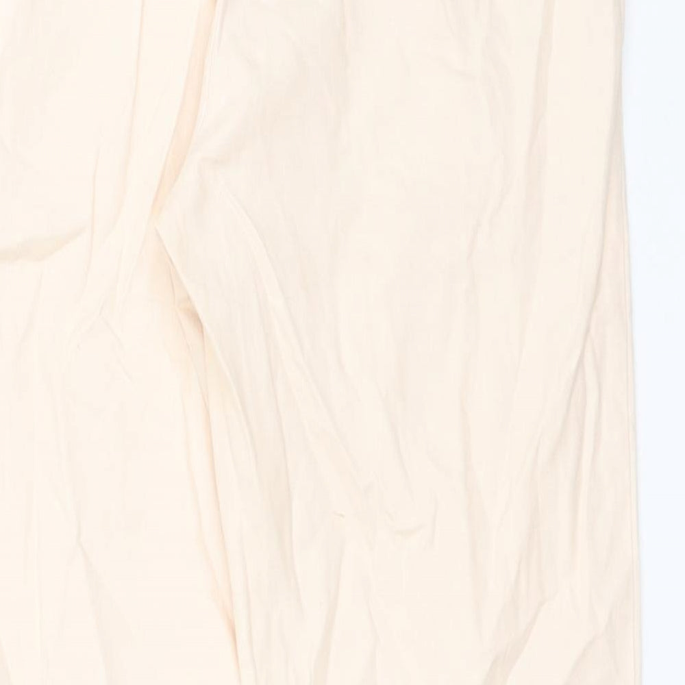 Topshop Womens Pink  Cotton Carrot Trousers Size 10 L27 in Regular