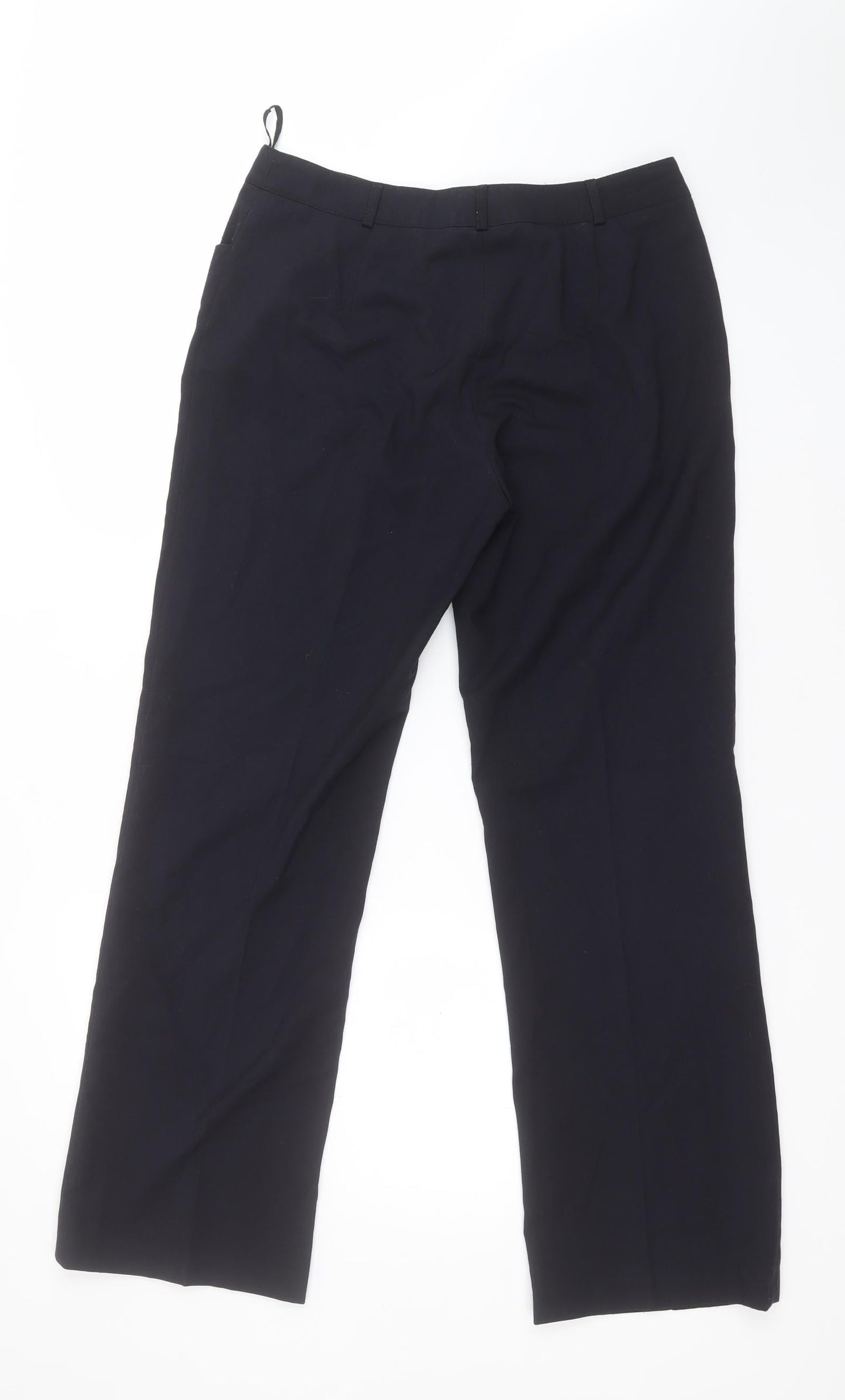 Womens UK Size 12 Casual Club Regular Fit Carrot Black Trousers