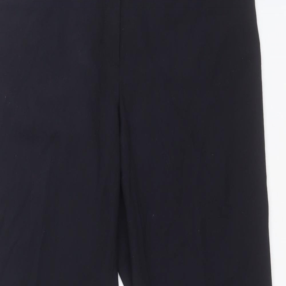 Womens UK Size 12 Casual Club Regular Fit Carrot Black Trousers