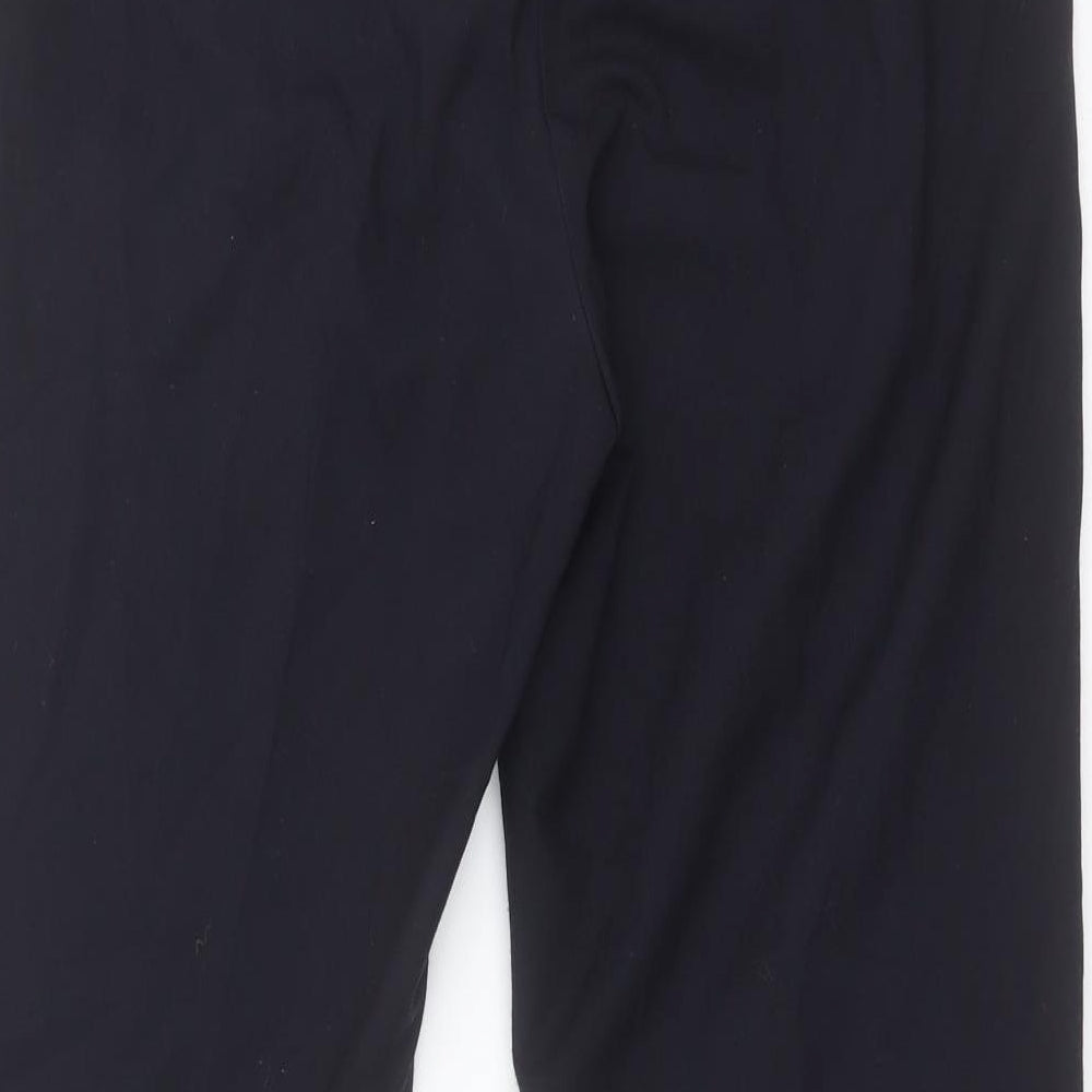 Womens UK Size 12 Casual Club Regular Fit Carrot Black Trousers
