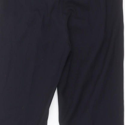 Womens UK Size 12 Casual Club Regular Fit Carrot Black Trousers