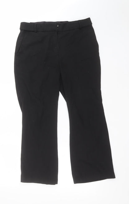 Womens UK Size 12 NEXT Regular Fit Carrot Black Trousers