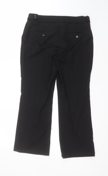 Womens UK Size 12 NEXT Regular Fit Carrot Black Trousers