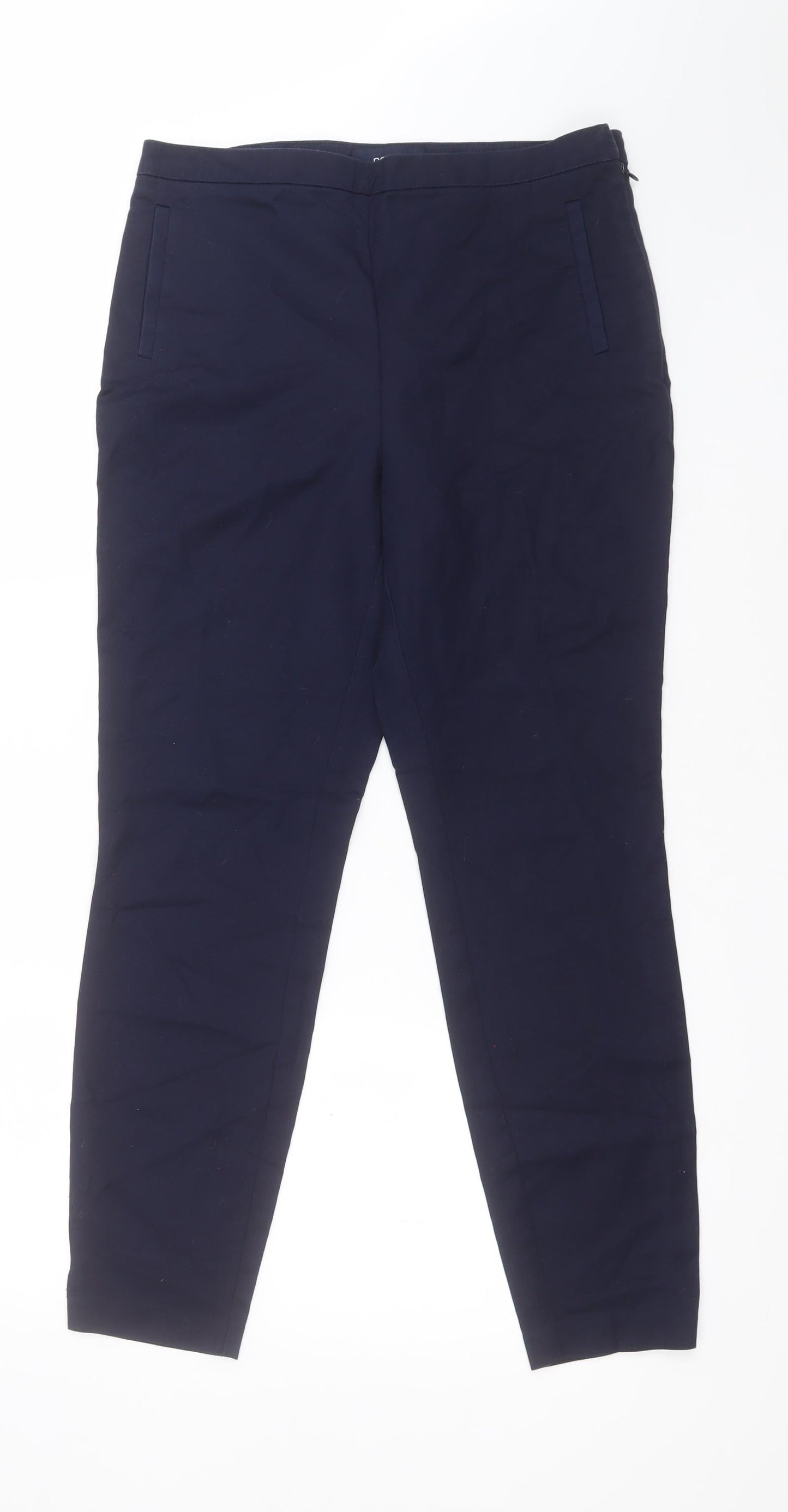 Womens UK Size 12 NEXT Regular Fit Carrot Blue Trousers
