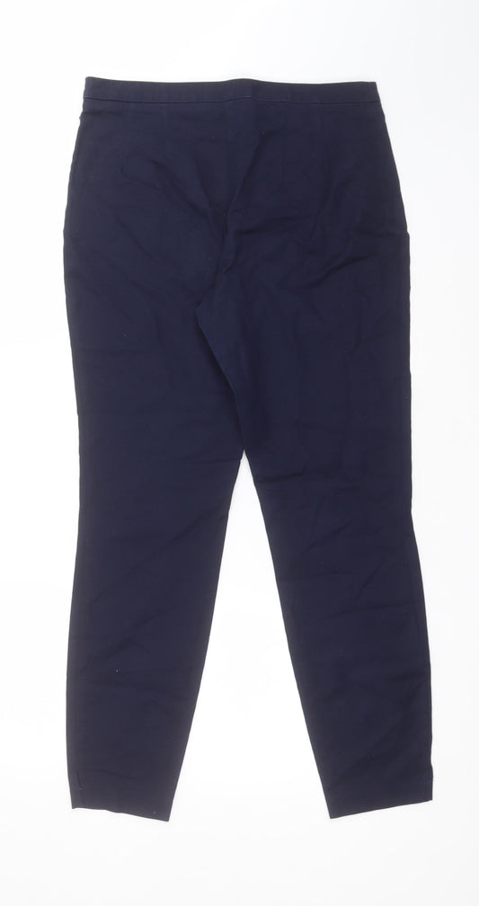 Womens UK Size 12 NEXT Regular Fit Carrot Blue Trousers