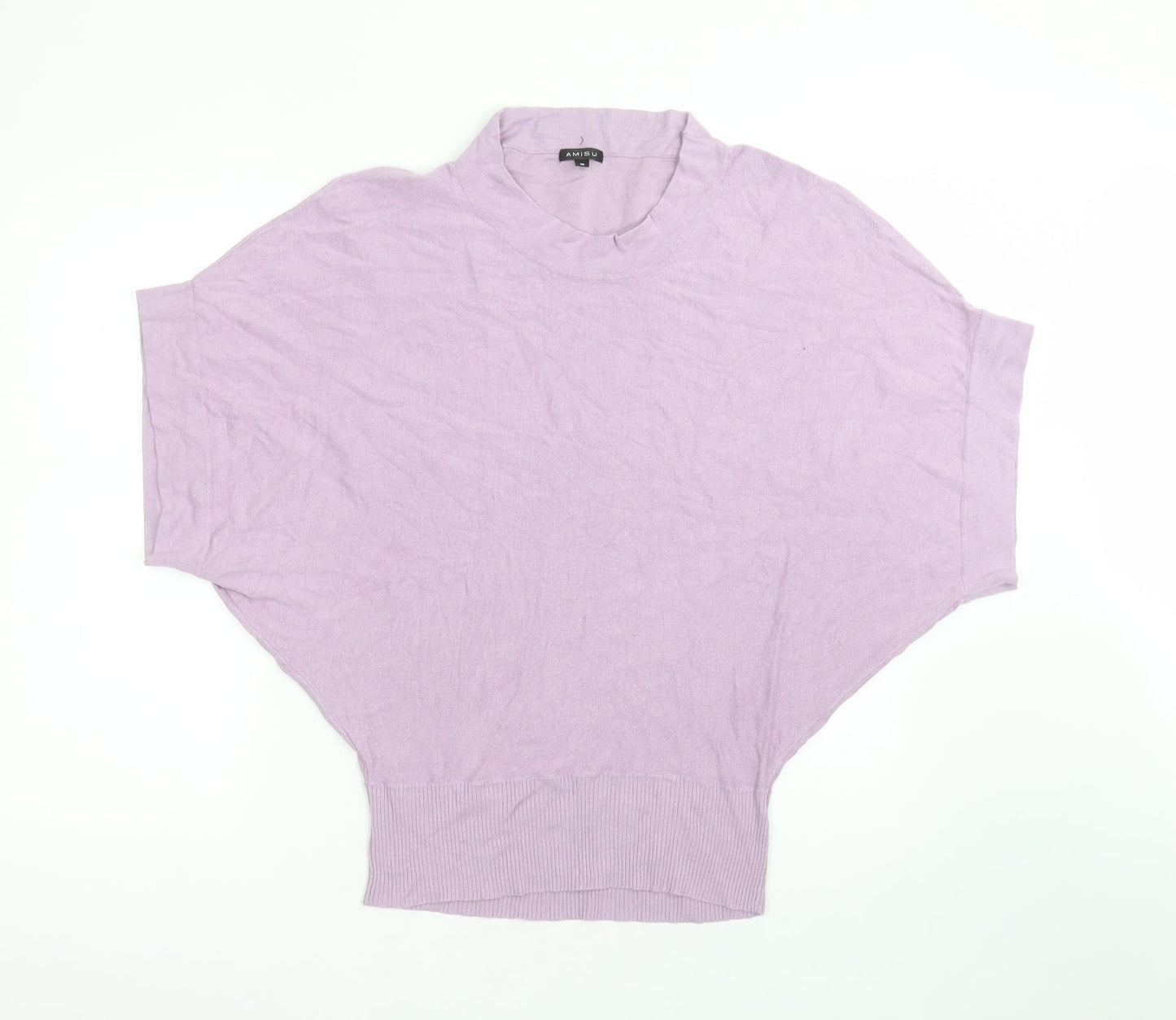 Womens UK Size S Amisu Purple Basic T-Shirt