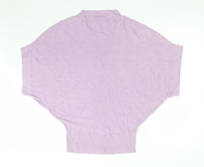 Womens UK Size S Amisu Purple Basic T-Shirt