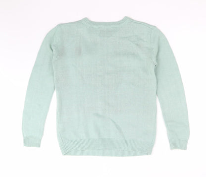 Atmosphere Womens Green  Acrylic Pullover Sweatshirt Size XS   - POLAR BEAR CHRISTMAS