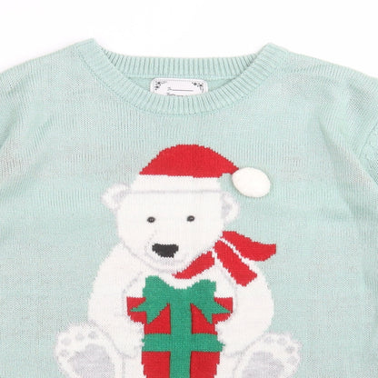 Atmosphere Womens Green  Acrylic Pullover Sweatshirt Size XS   - POLAR BEAR CHRISTMAS