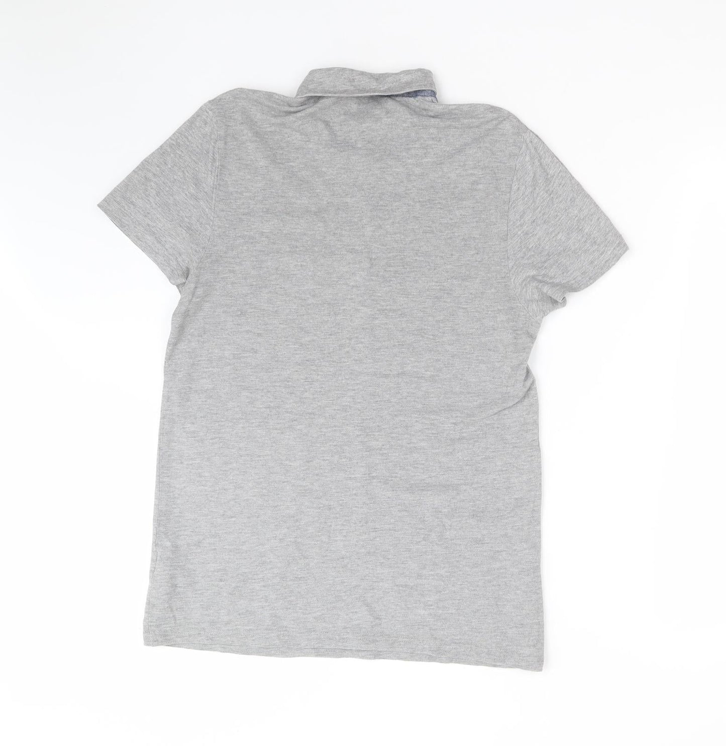 New Look Mens Grey  Cotton  Polo Size S Collared