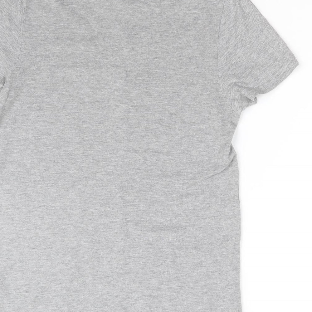 New Look Mens Grey  Cotton  Polo Size S Collared