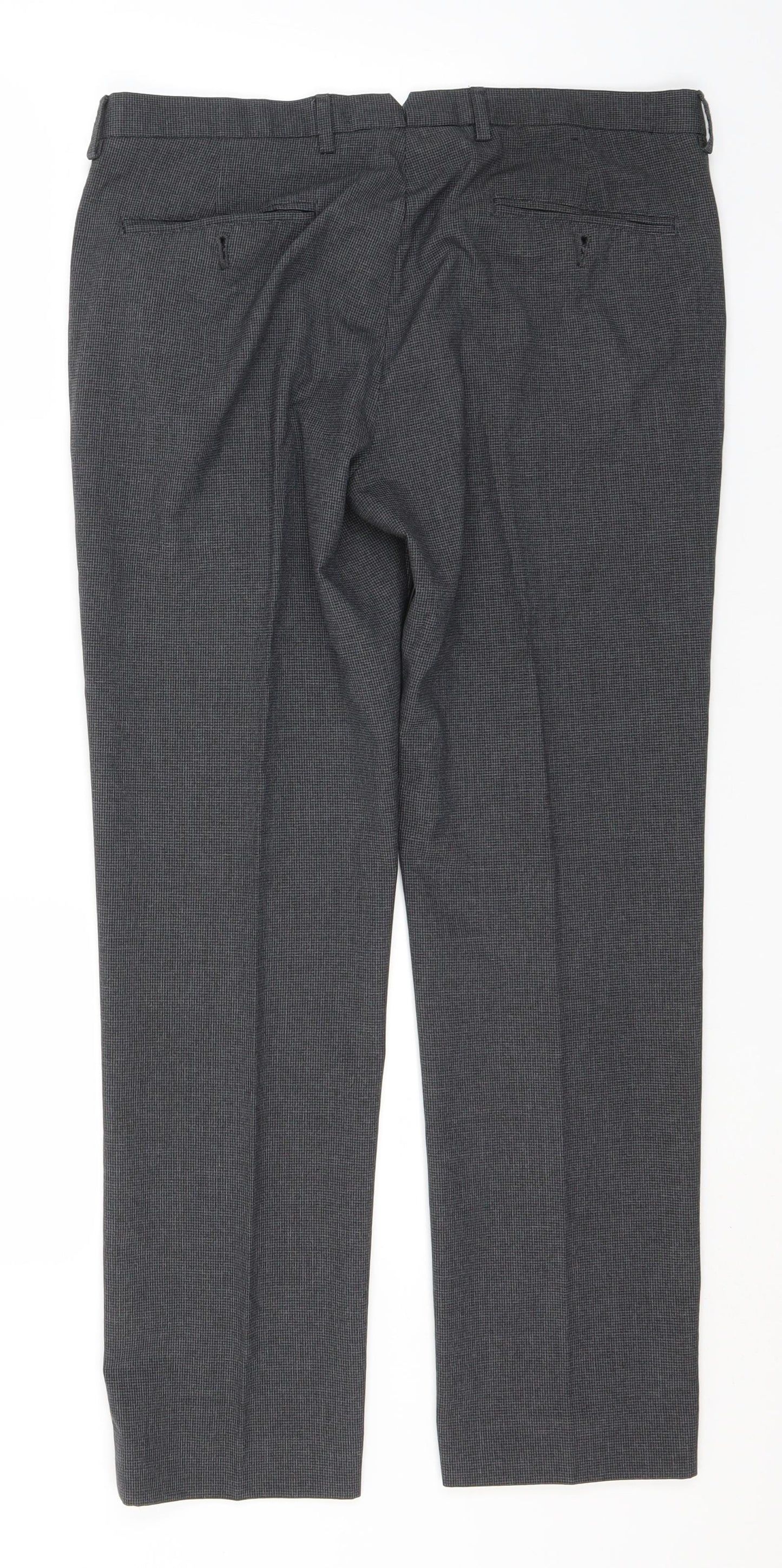 Mens UK Size 34 in Cedar Wood State Slim Fit  Grey Trousers