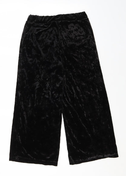 Womens UK Size S Preworn Regular Fit  Black Trousers