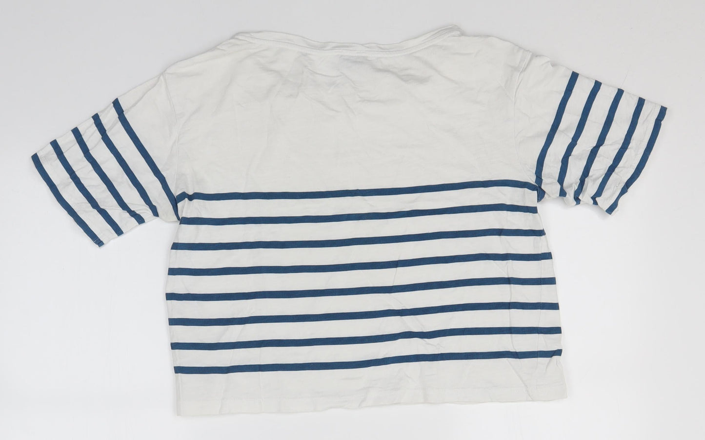 Womens UK Size  Preworn White Basic T-Shirt
