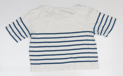 Womens UK Size  Preworn White Basic T-Shirt