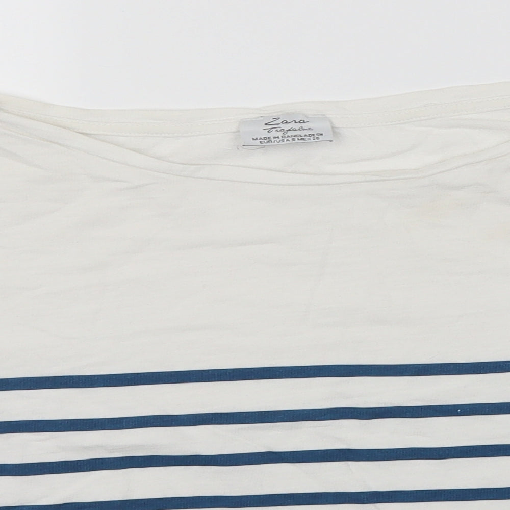 Womens UK Size  Preworn White Basic T-Shirt