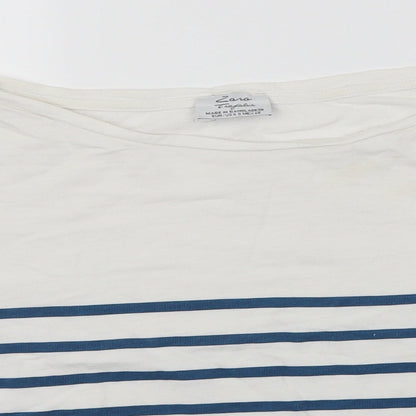Womens UK Size  Preworn White Basic T-Shirt