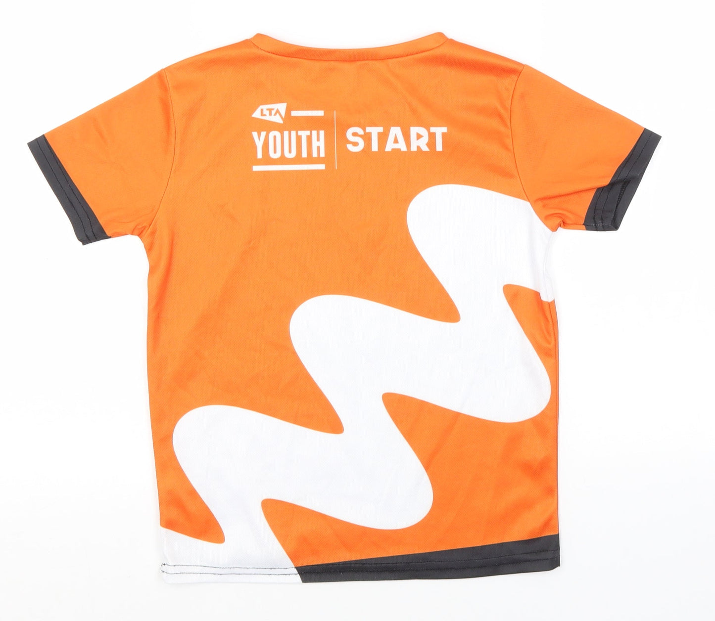 Preworn Boys Orange  Polyester Basic T-Shirt Size 6 Years Round Neck  - Youth Start
