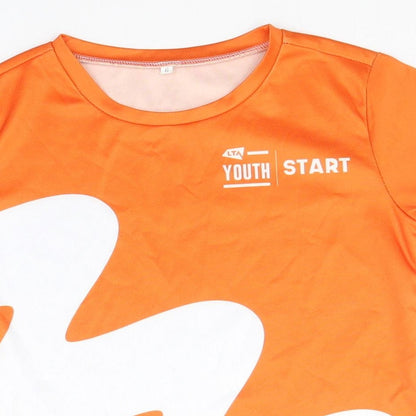 Preworn Boys Orange  Polyester Basic T-Shirt Size 6 Years Round Neck  - Youth Start
