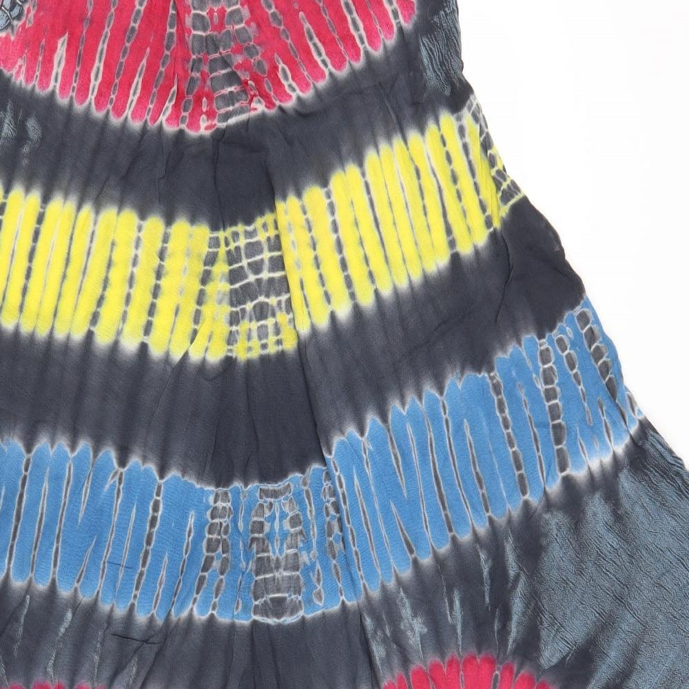 Brand and care label for Coline women’s multicoloured geometric a-line round neck