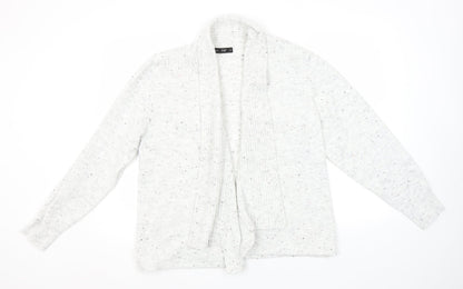 F&F Womens Grey Round Neck  Polyester Cardigan Jumper Size L