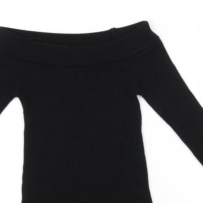 Womens UK Size 6 Miss Selfridge Black Pullover Jumper