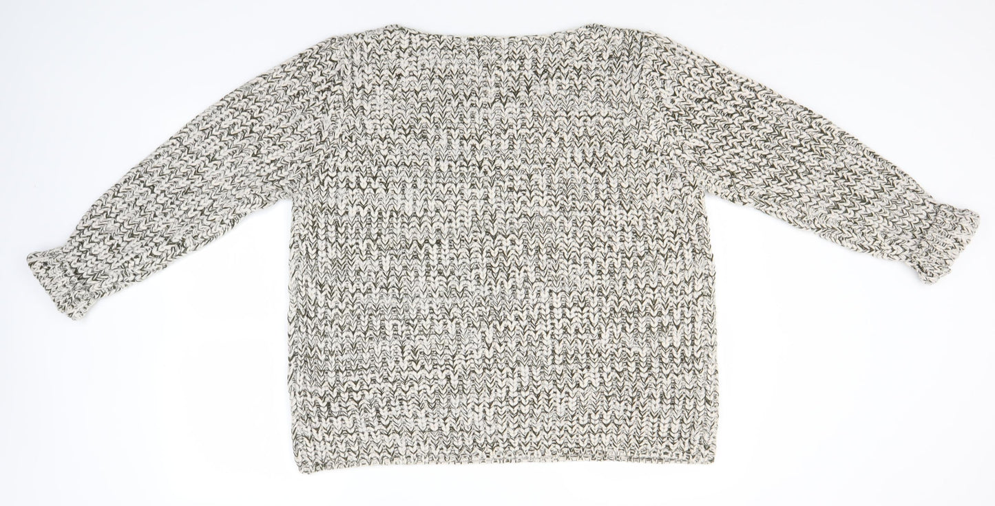 Womens UK Size 18 Label Be White Pullover Jumper