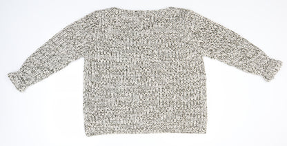 Womens UK Size 18 Label Be White Pullover Jumper