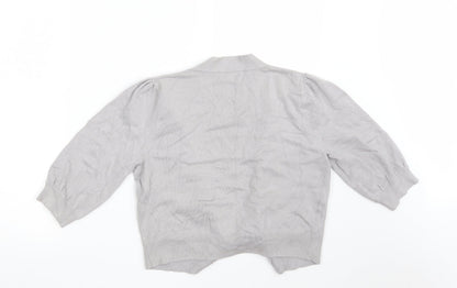Womens UK Size 14 Et Vous Grey Cardigan Jumper