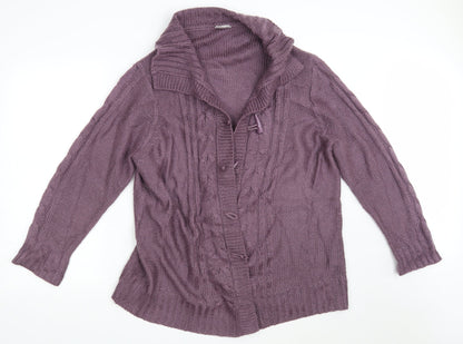 Womens UK Size 20 Being Casual Purple Cardigan Jumper
