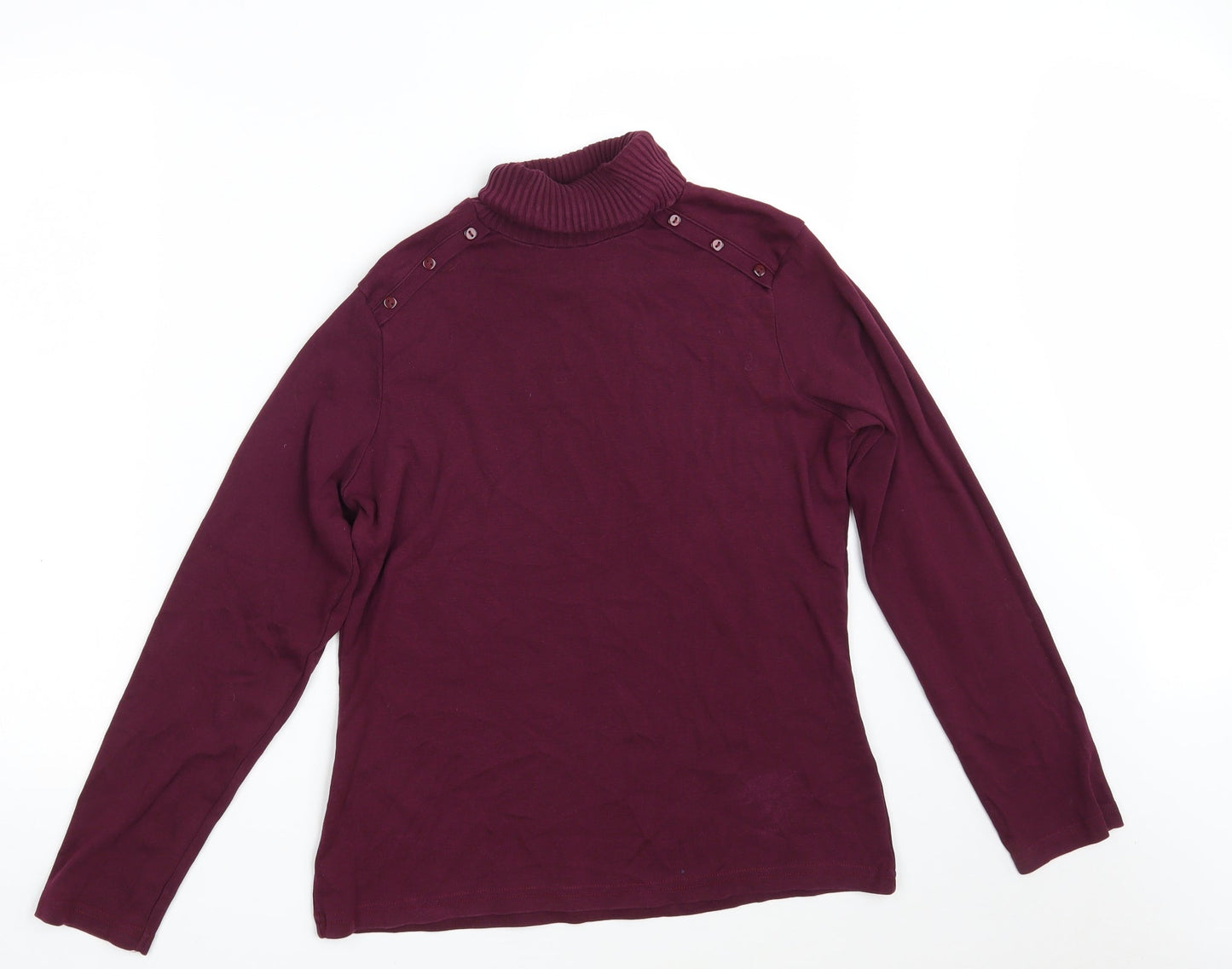 M & Co. Womens Purple  100% Cotton Pullover Sweatshirt Size XL