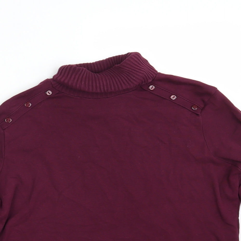 M & Co. Womens Purple  100% Cotton Pullover Sweatshirt Size XL