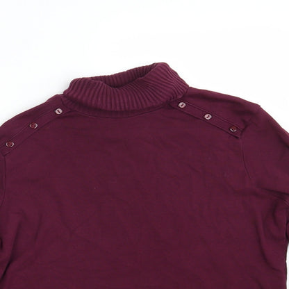 M & Co. Womens Purple  100% Cotton Pullover Sweatshirt Size XL