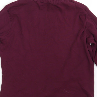 M & Co. Womens Purple  100% Cotton Pullover Sweatshirt Size XL