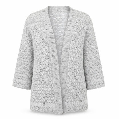 Womens UK Size L CHIC Grey Wrap Jumper