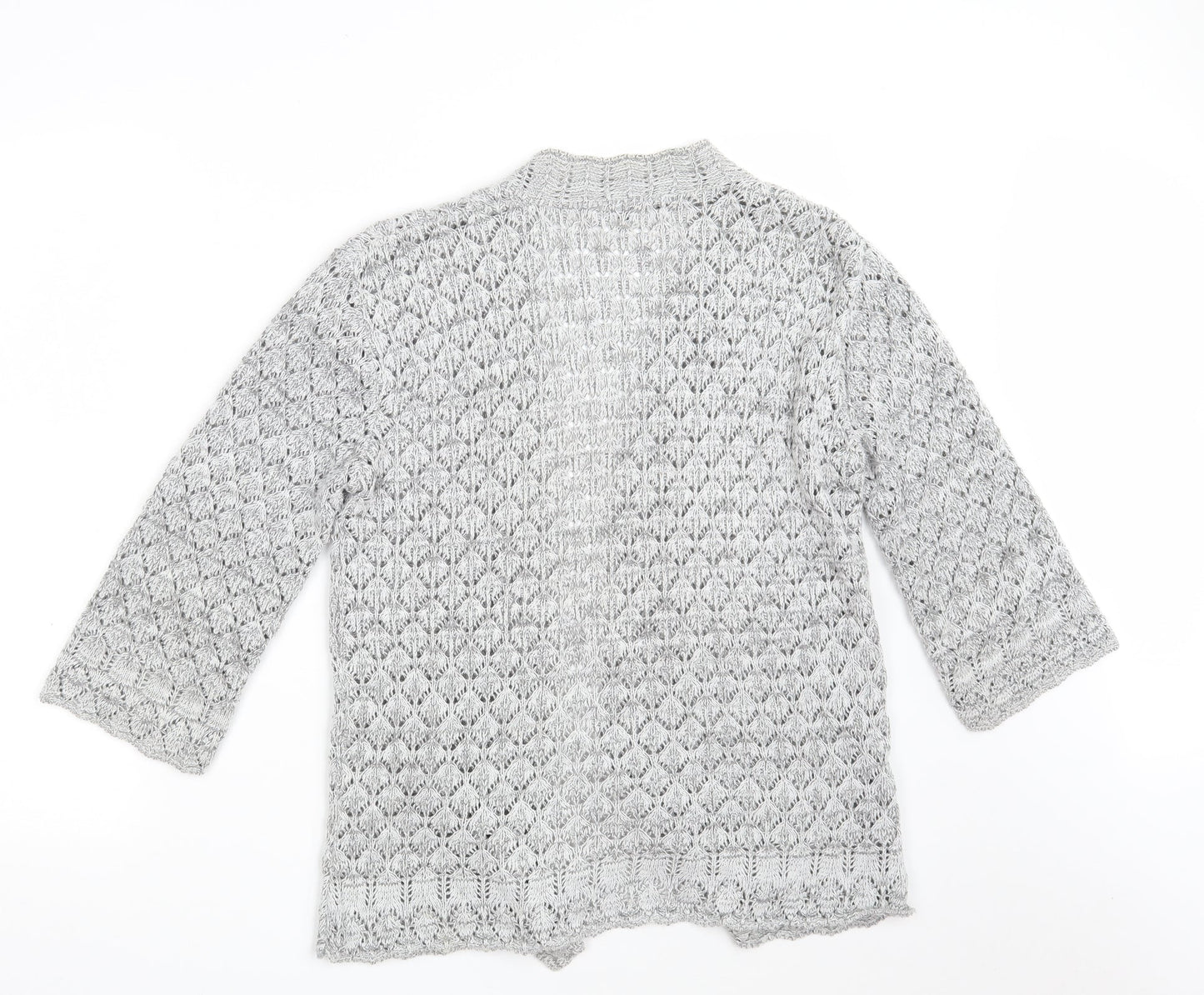 Womens UK Size L CHIC Grey Wrap Jumper