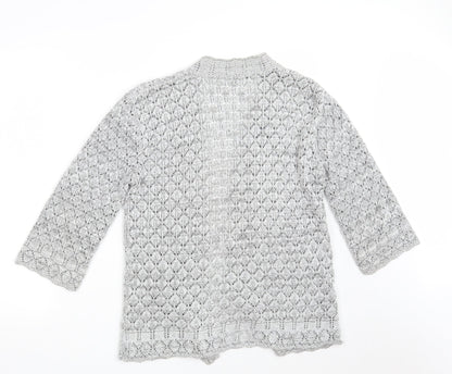 Womens UK Size L CHIC Grey Wrap Jumper