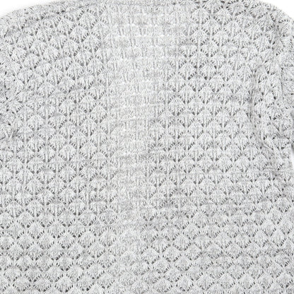 Womens UK Size L CHIC Grey Wrap Jumper