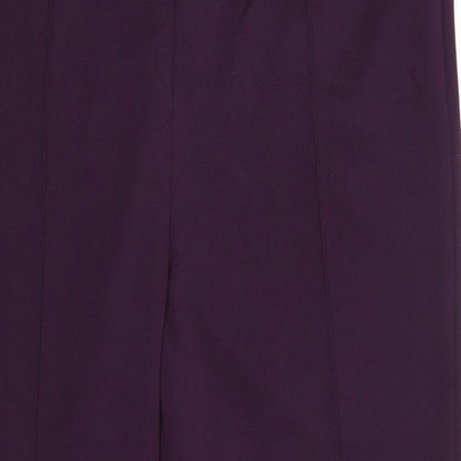 BM Womens Purple  Polyester Trousers  Size 18 L27 in Regular