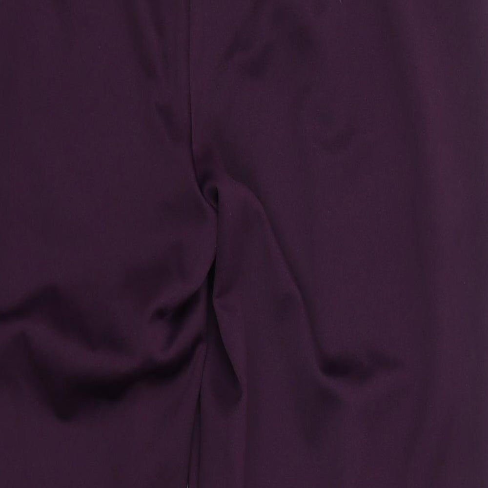 BM Womens Purple  Polyester Trousers  Size 18 L27 in Regular