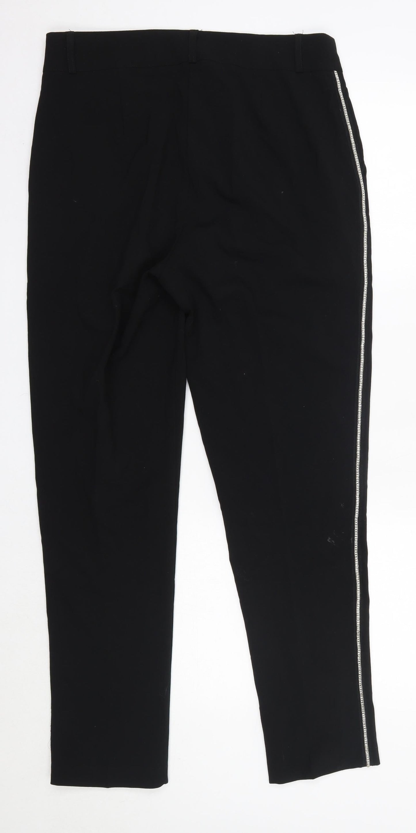 Womens UK Size 12 Studio Regular Fit Dress Pants Black Trousers