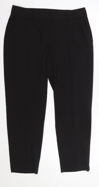 Womens UK Size 10 Dorothy Perkins Regular Fit Dress Pants Black Trousers