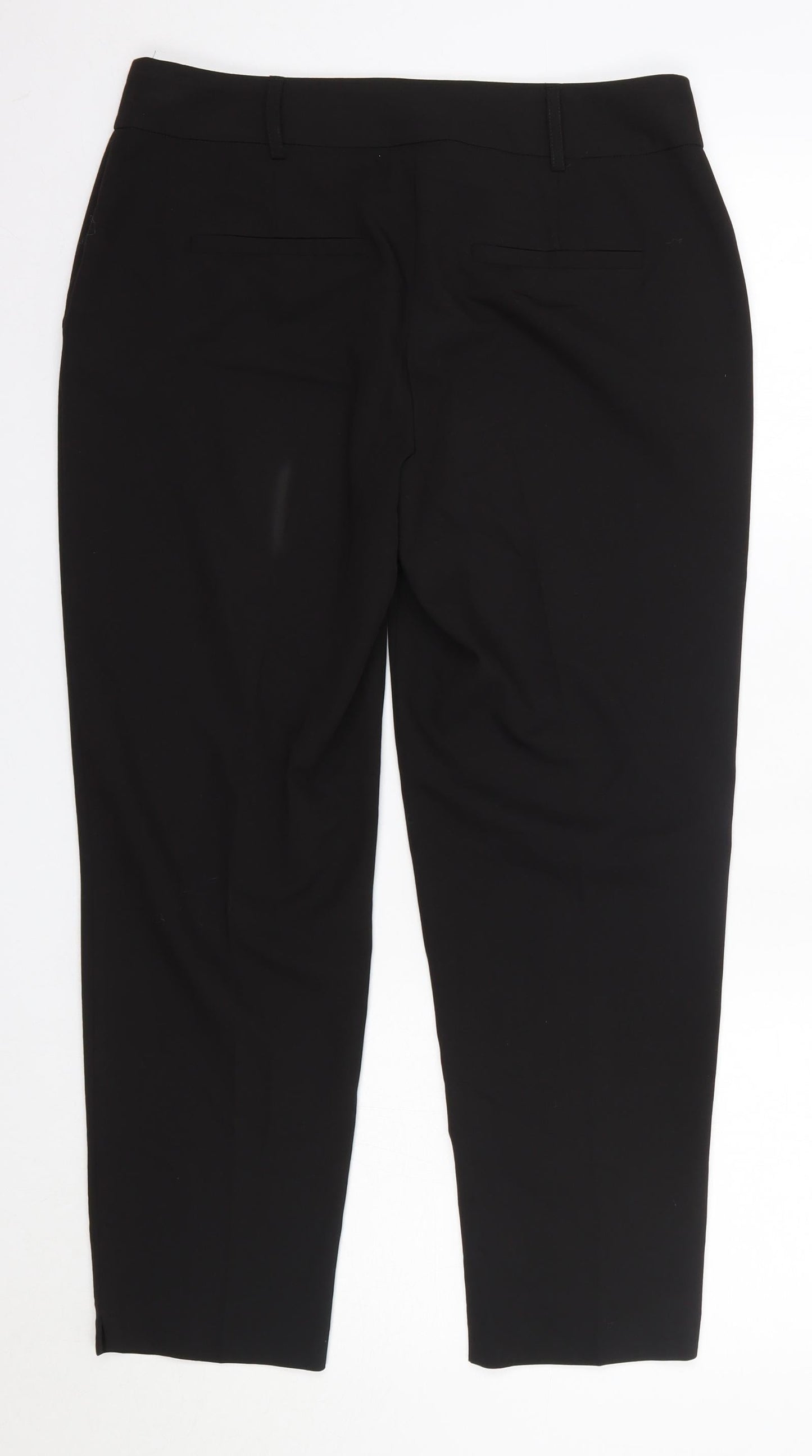 Womens UK Size 10 Dorothy Perkins Regular Fit Dress Pants Black Trousers