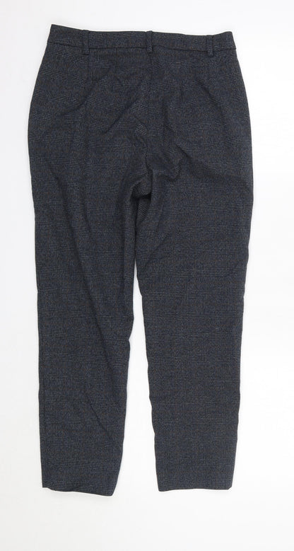 Womens UK Size 8 M&S Regular Fit Dress Pants Blue Trousers