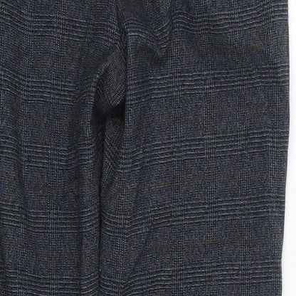 Womens UK Size 8 M&S Regular Fit Dress Pants Blue Trousers
