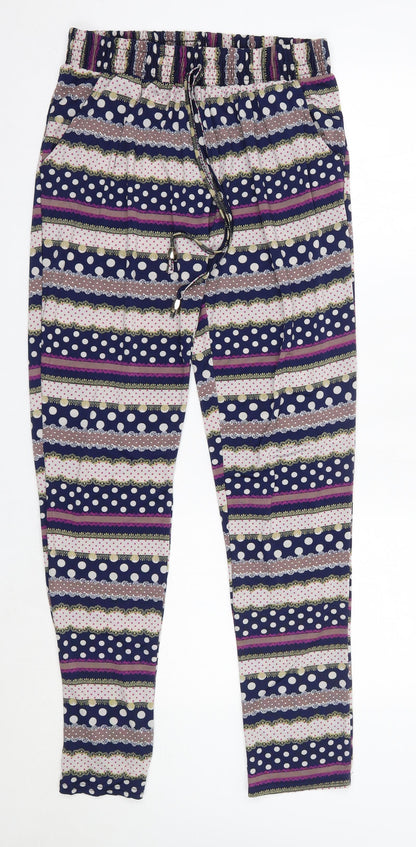 Additional front view of Conos women’s multicoloured polyester trousers, size M, 31-inch leg regular